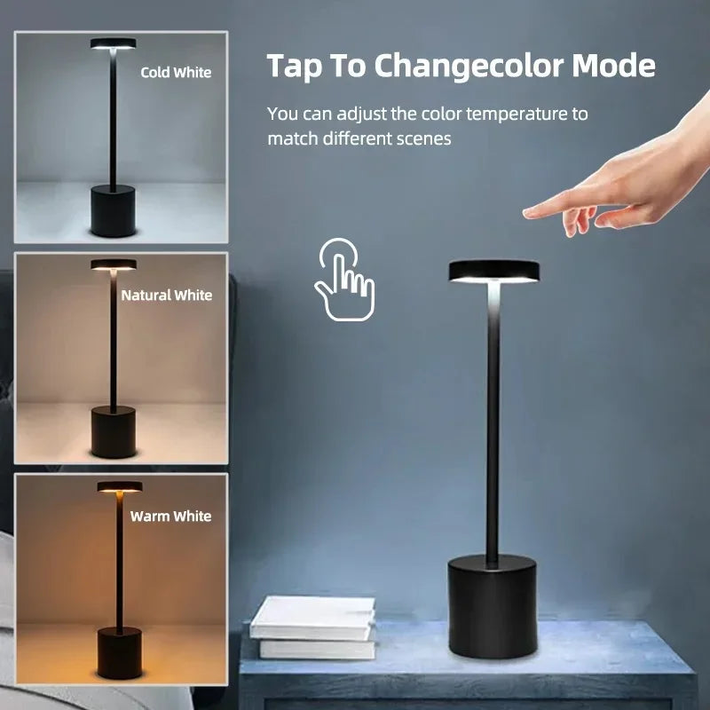Simple Rechargeable LED Touch Table Lamp