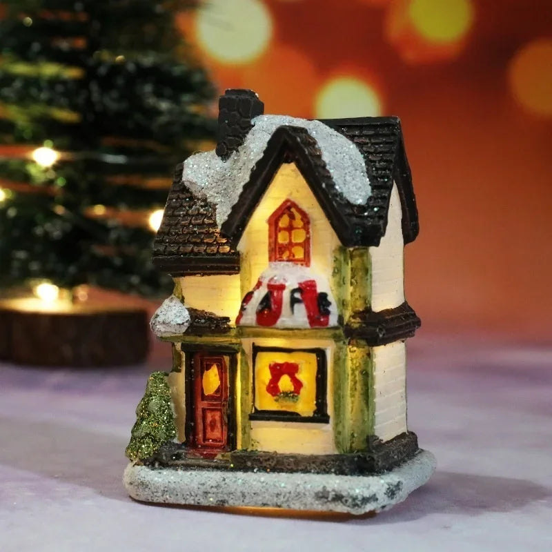 Resin Christmas Mini House Ornament