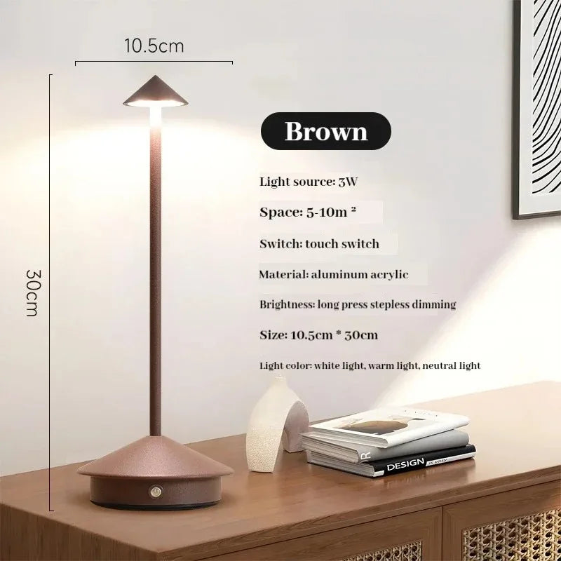 Rechargeable LED Touch Table Lamp (3 Colors)