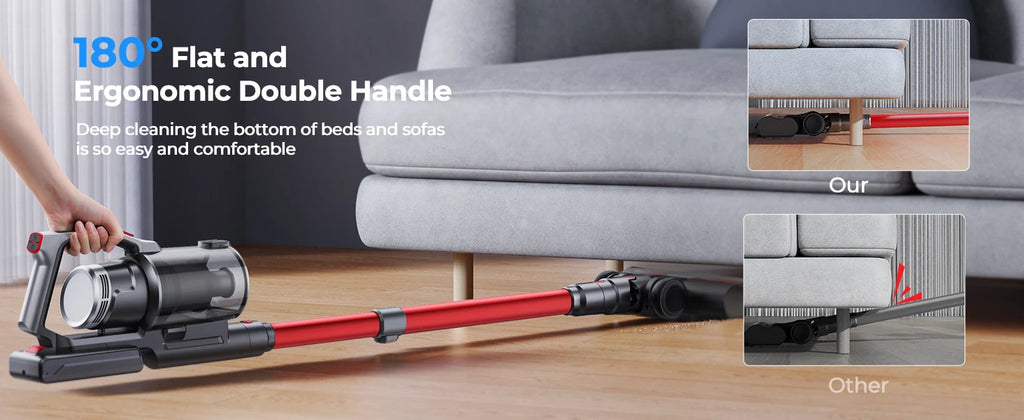 Aspirador sem fios de 500 W e 38000 PA, eletrodoméstico inteligente portátil, com autonomia de 55 minutos, bateria amovível e sem fios.