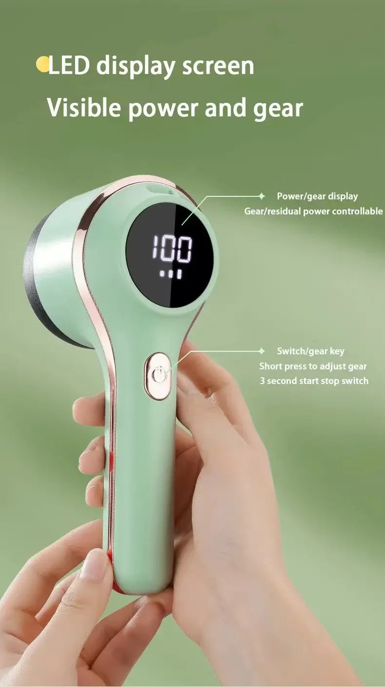 Removedor de cotão para roupa, aparador de bolas de cabelo, removedor de cotão de cotão, removedor de cotão para roupa, camisolas e tecidos com LED digital elétrico.