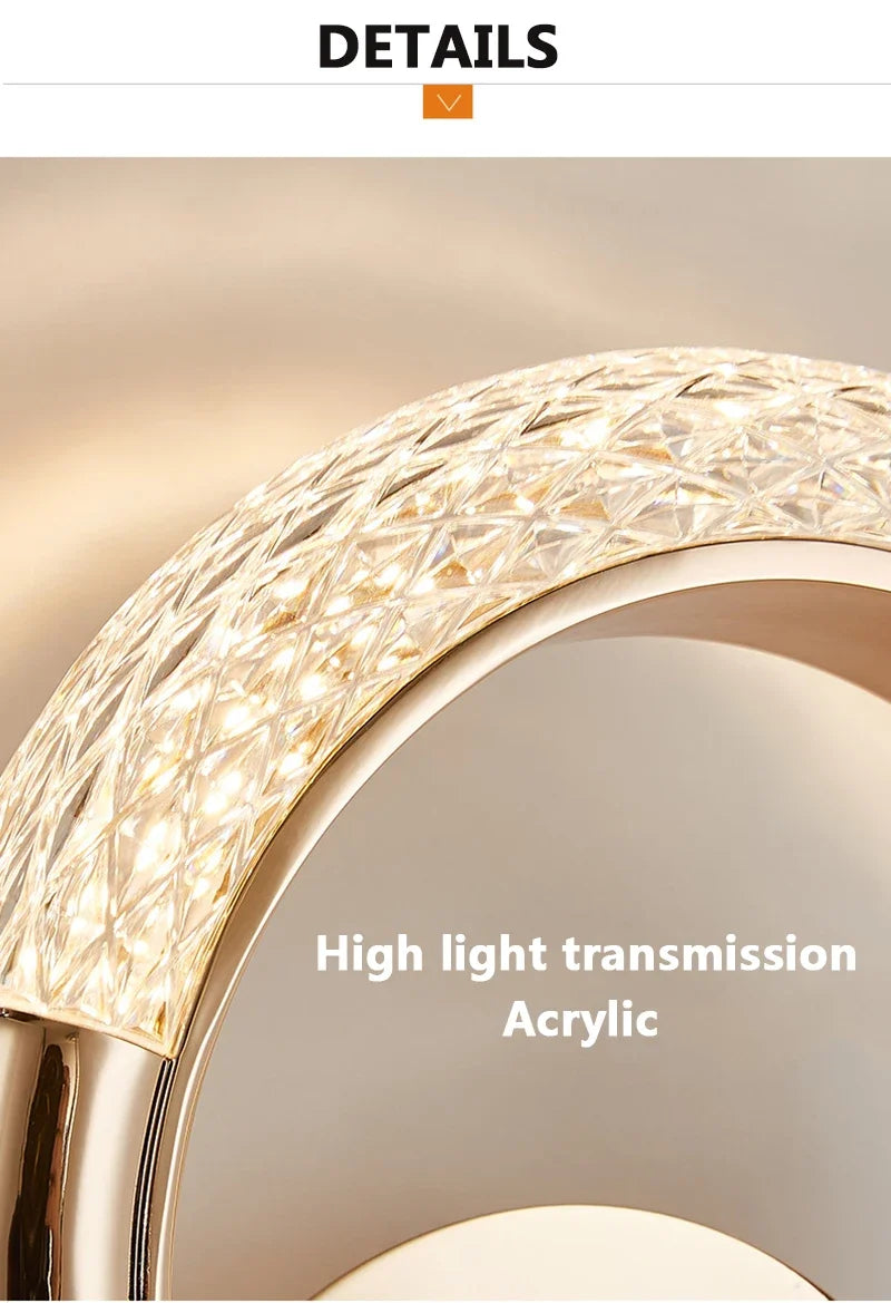 Rose Gold Acrylic Luxury Wall Sconce