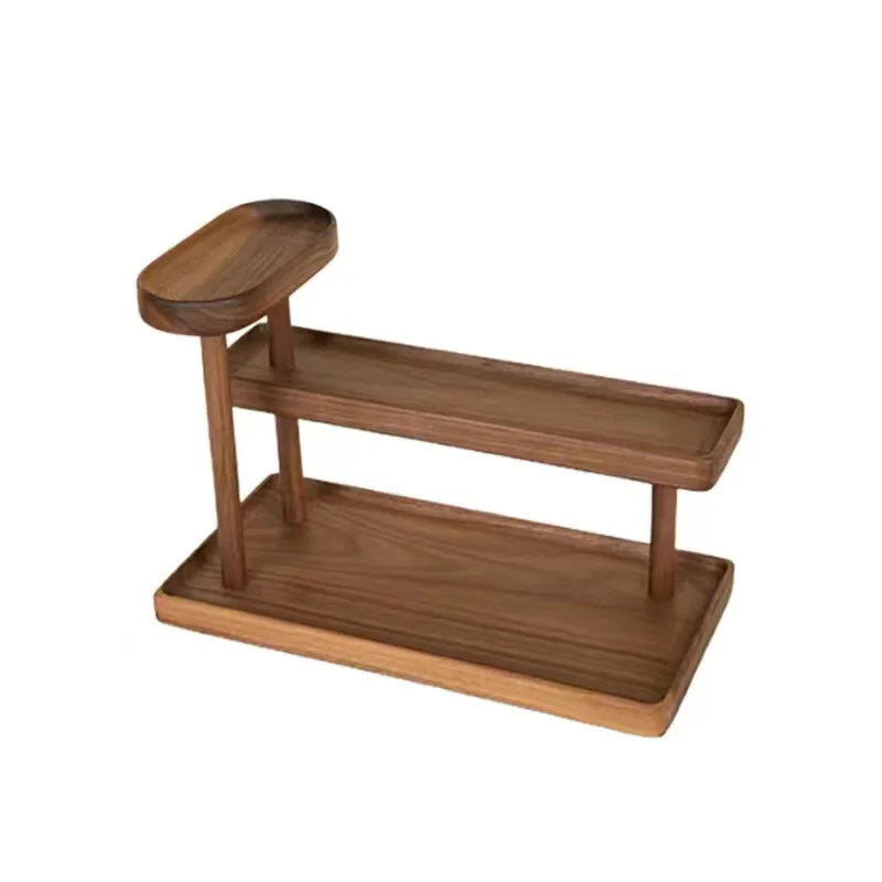Walnut Solid Wood Multi-Purpose Storage Shelf