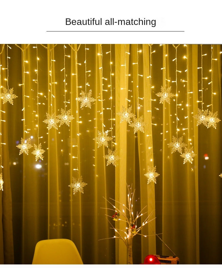 3.2M Snowflake LED Fairy Curtain Lights