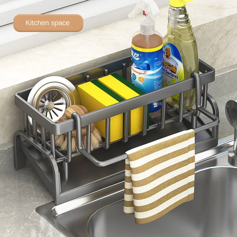 Kitchen Sink Sponge & Cloth Draining Rack