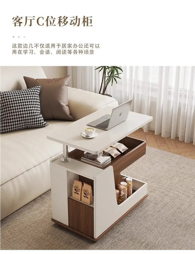 Luxury Solid Wood Slate Side Cabinet