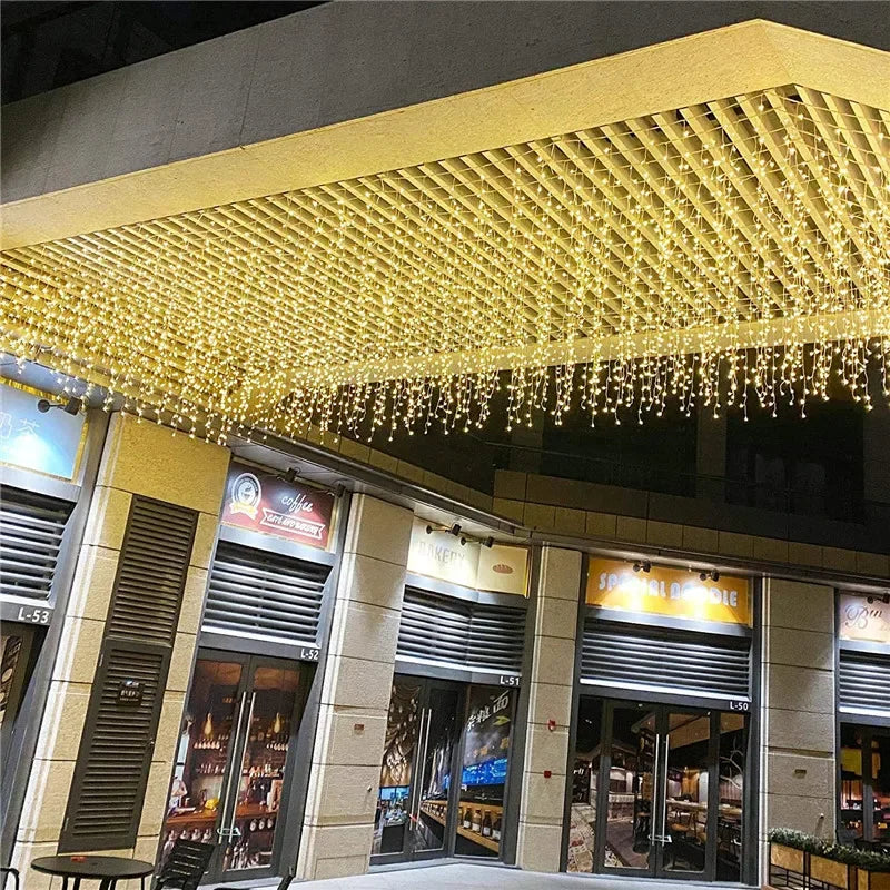 2024 LED Icicle Waterfall Curtain Lights
