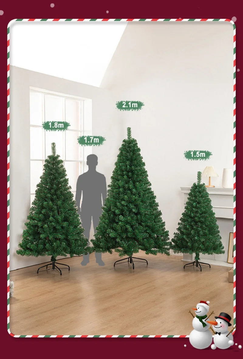 Large Encrypted Green PVC Christmas Tree