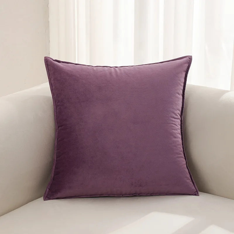 Purplish Red Luxury Velvet Cushion Cover