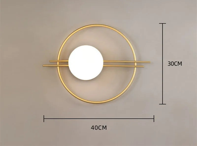 Modern Round LED Wall Sconce (Gold/Black)