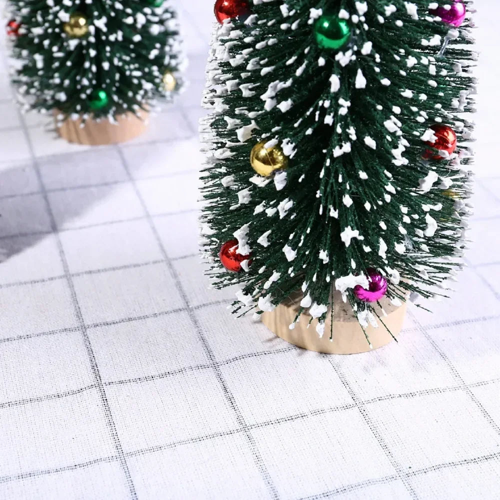 Mini Christmas Tree with Wooden Base
