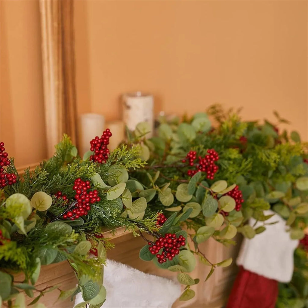 6.3ft Christmas Berries Garland Decoration