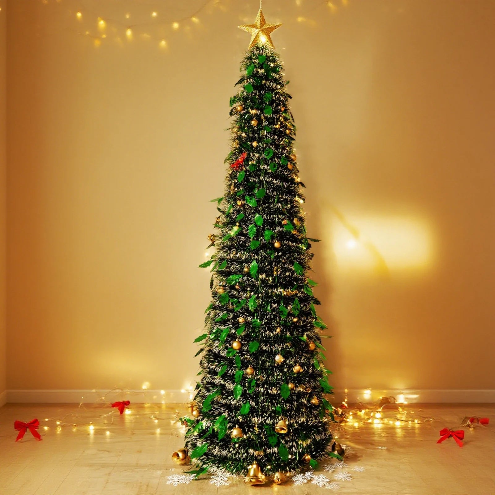 2025 Foldable Green Christmas Spiral Tree