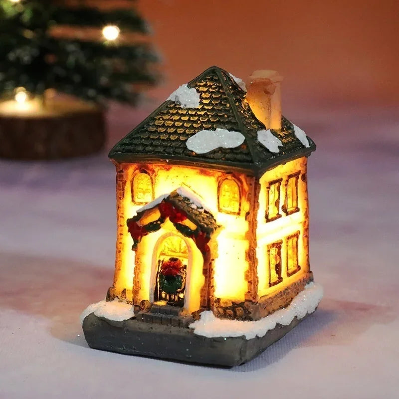 Resin Christmas Mini House Ornament