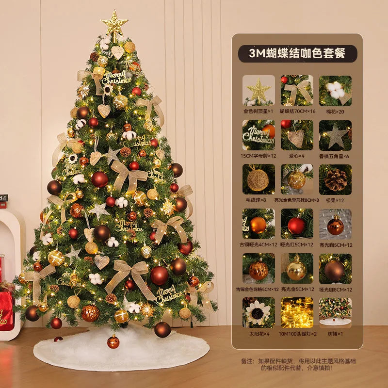 Christmas Tree Set with Lights & Ornaments