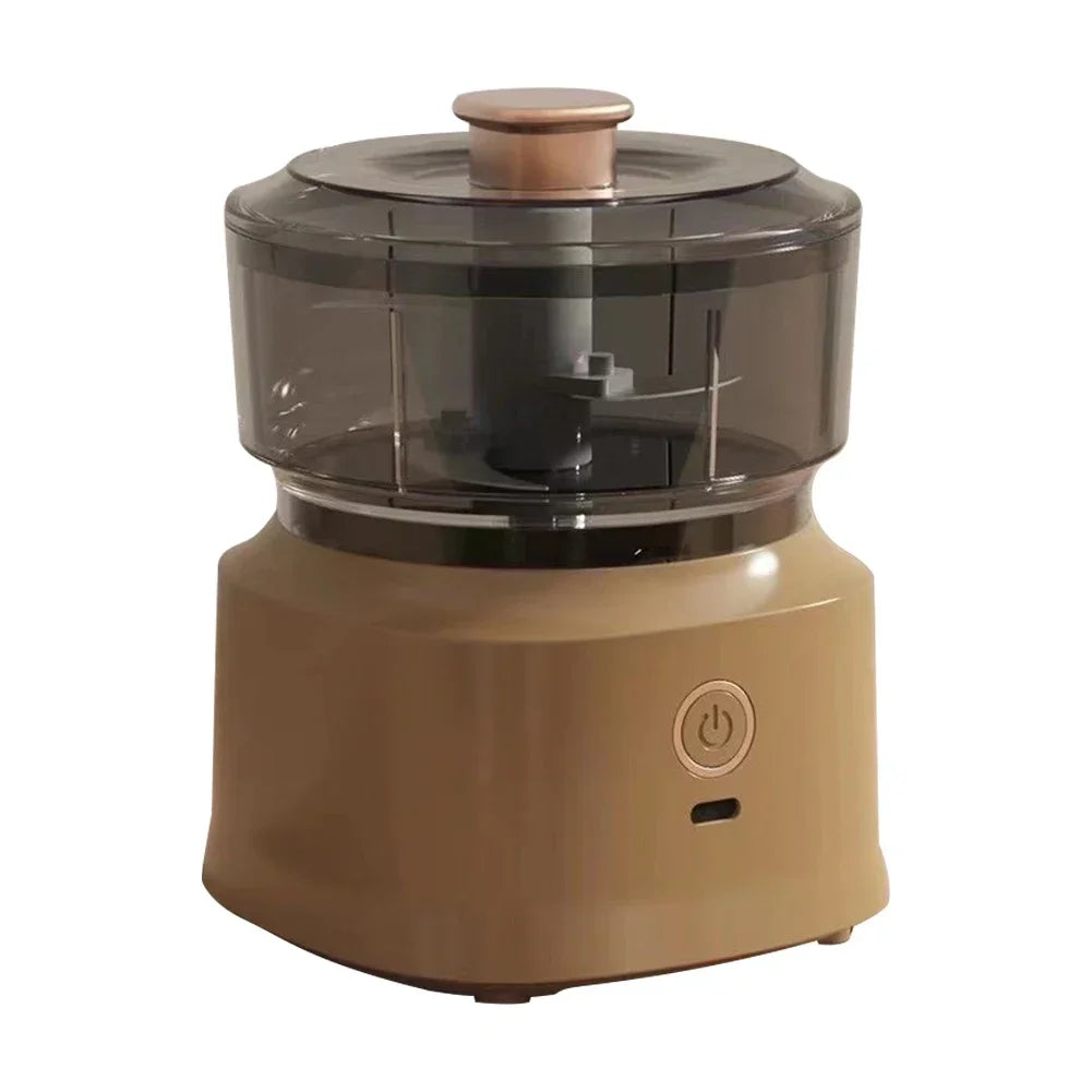 Mini picador de carne elétrico, esmagador de alho multifuncional para cozinha, sem fios, para misturar e triturar alimentos, auxiliar para a alimentação de bebés, 350ml