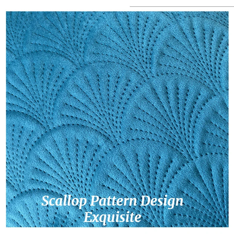 Velvet Scallop Luxury Cushion Cover (45×45cm)