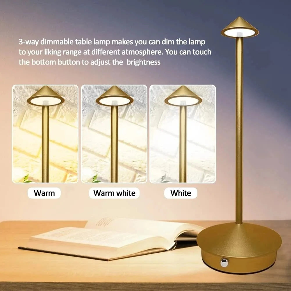 Rechargeable LED Touch Table Lamp (3 Colors)