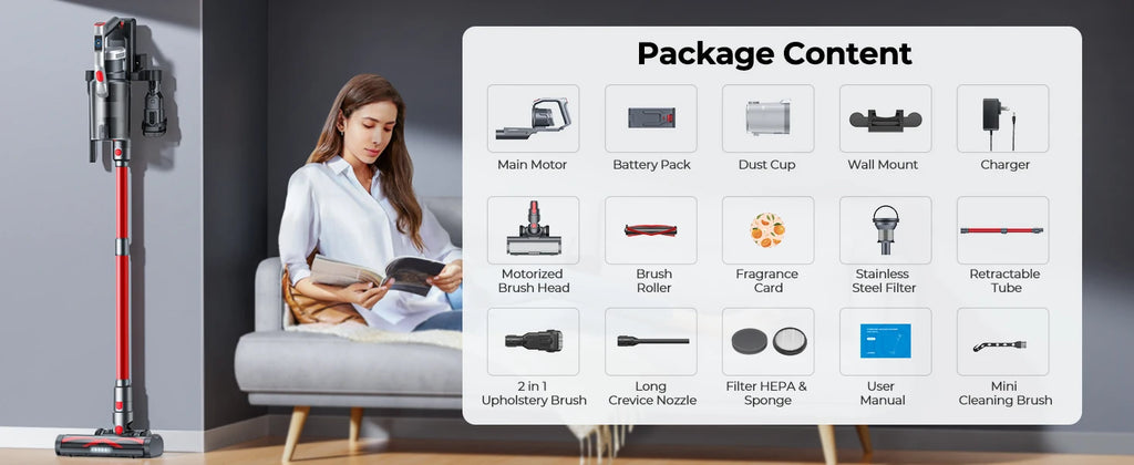 Aspirador sem fios de 500 W e 38000 PA, eletrodoméstico inteligente portátil, com autonomia de 55 minutos, bateria amovível e sem fios.