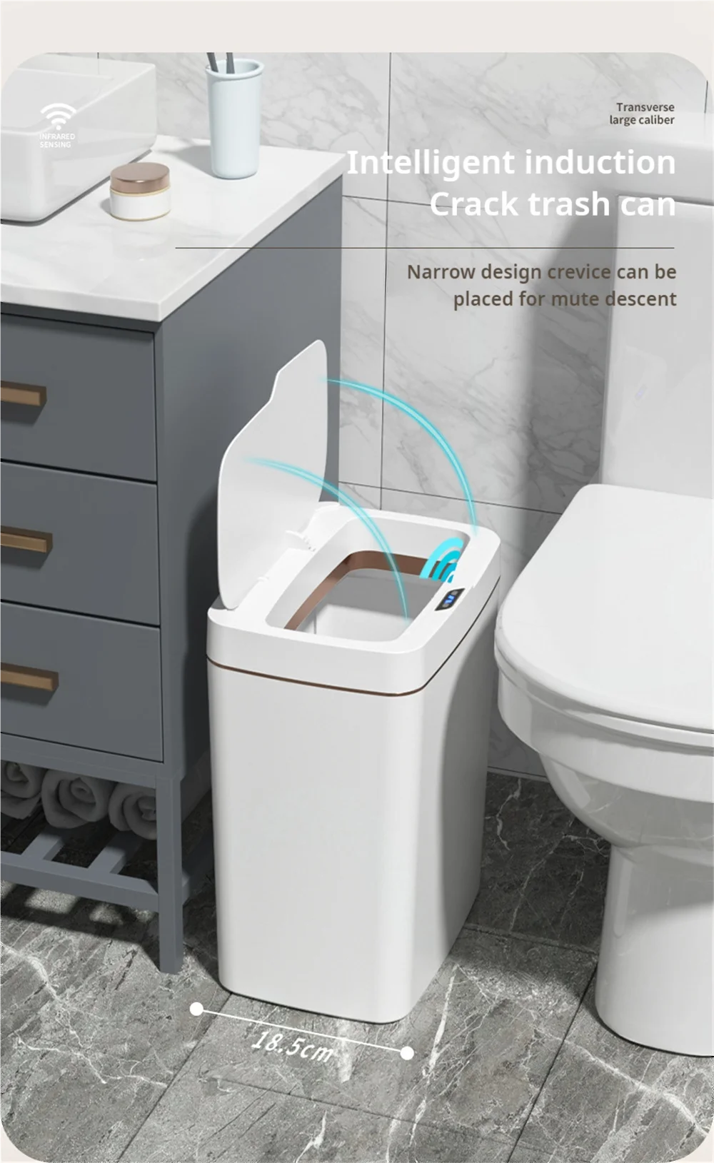 Smart Touchless Automatic Trash Can (15L)