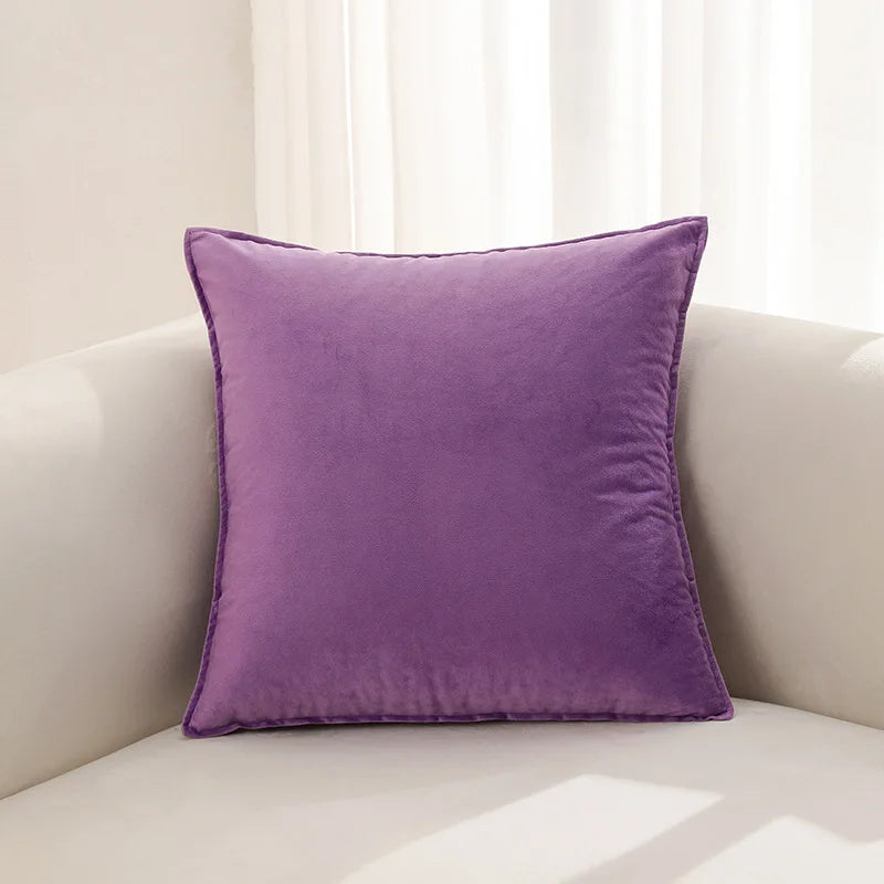 Purplish Red Luxury Velvet Cushion Cover