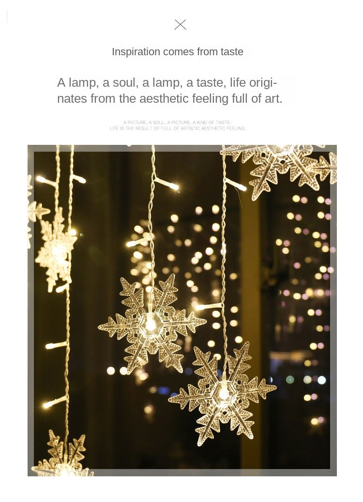 3.2M Snowflake LED Fairy Curtain Lights