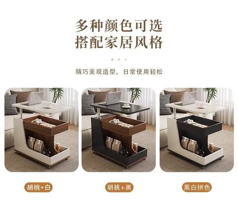 Luxury Solid Wood Slate Side Cabinet