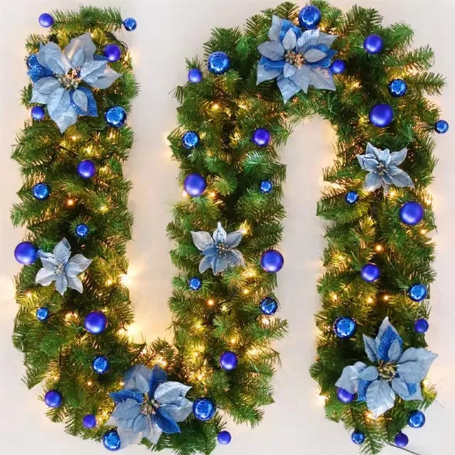2.7m Luxury LED Christmas Cane Wreath Banner