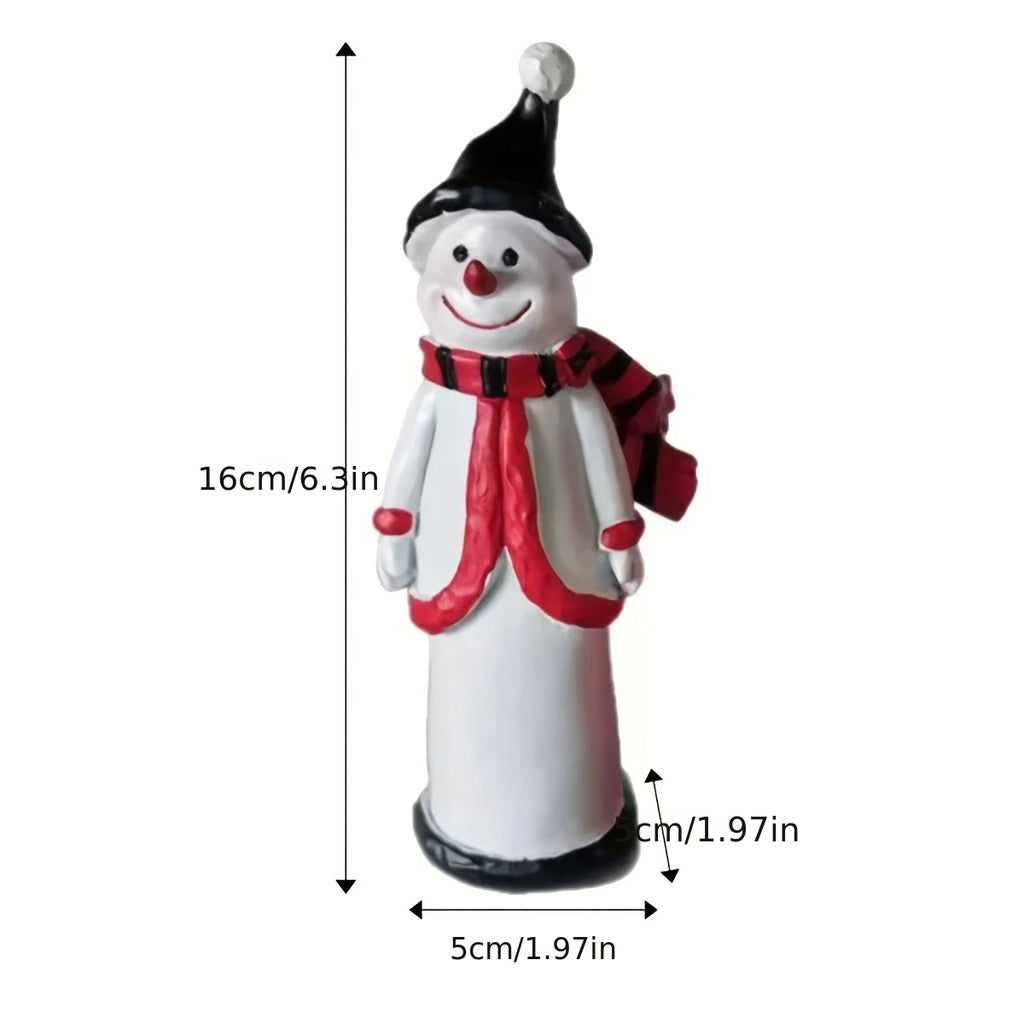 Ceramic Snowman & Santa Holiday Figurines
