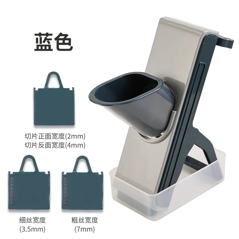 Fatiador de cozinha multifuncional, cortador de legumes, picador, ralador de cozinha para cebola, alho, cenoura e batata.