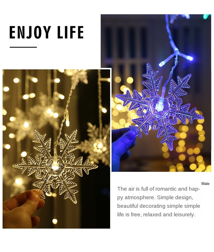 3.2M Snowflake LED Fairy Curtain Lights