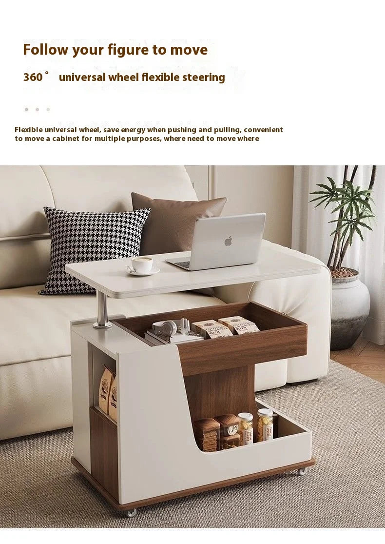 Luxury Solid Wood Slate Side Cabinet