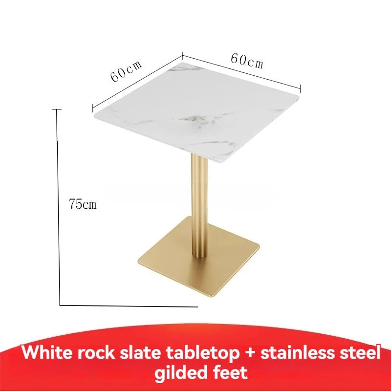 Luxury Black Marble Dining Table Set