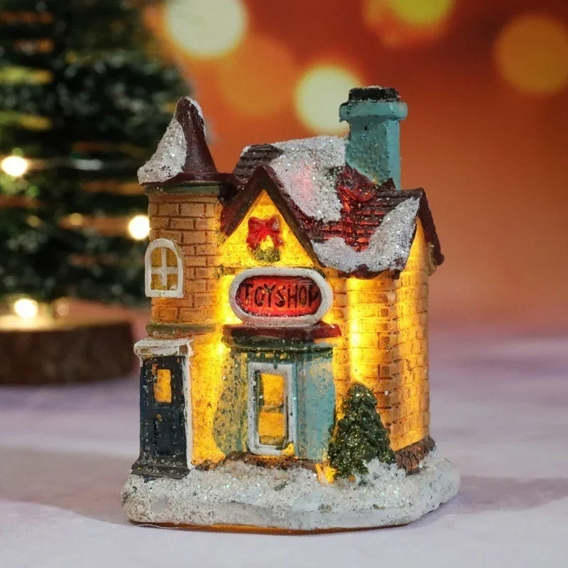 Resin Christmas Mini House Ornament