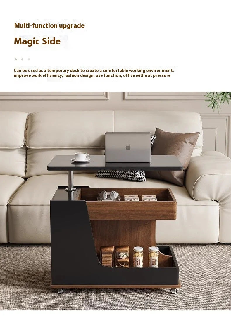 Luxury Solid Wood Slate Side Cabinet