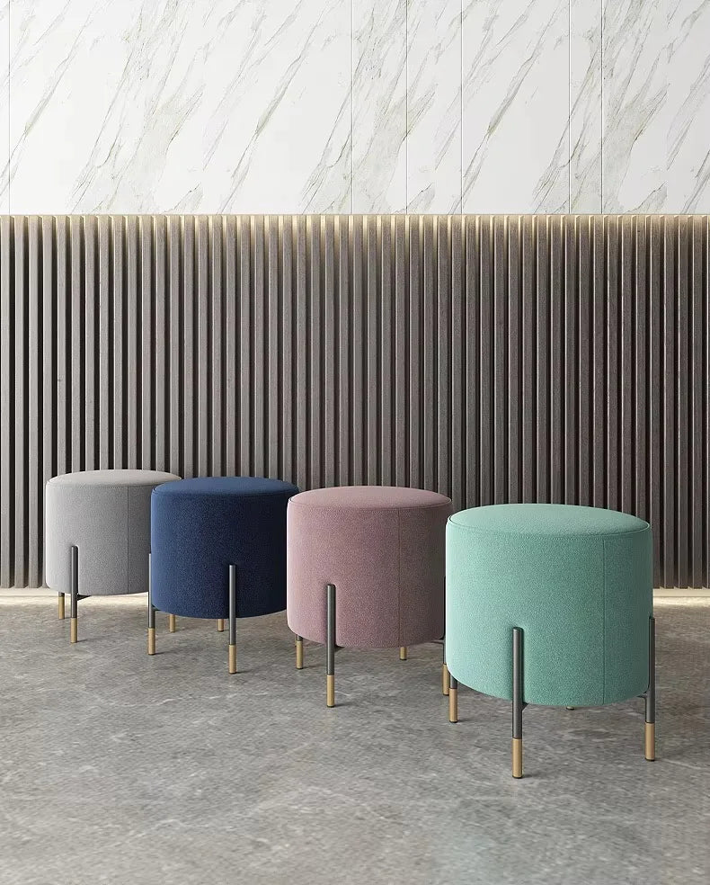 Scandinavian Light-Luxury Velvet Stool
