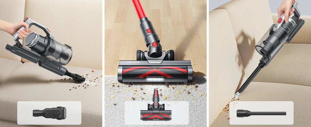 Aspirador sem fios de 500 W e 38000 PA, eletrodoméstico inteligente portátil, com autonomia de 55 minutos, bateria amovível e sem fios.