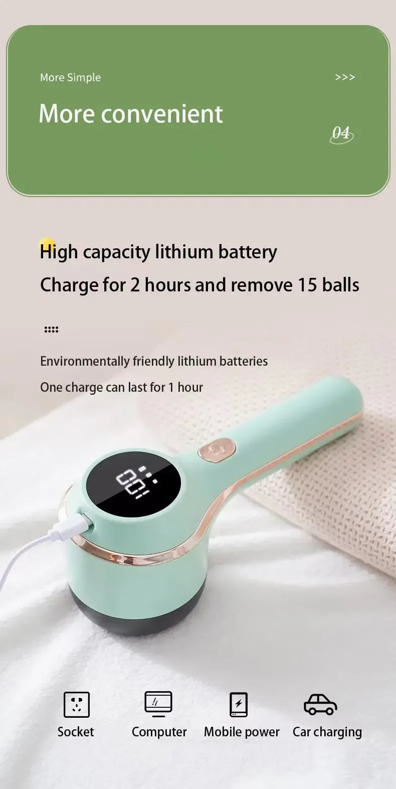 Removedor de cotão para roupa, aparador de bolas de cabelo, removedor de cotão de cotão, removedor de cotão para roupa, camisolas e tecidos com LED digital elétrico.