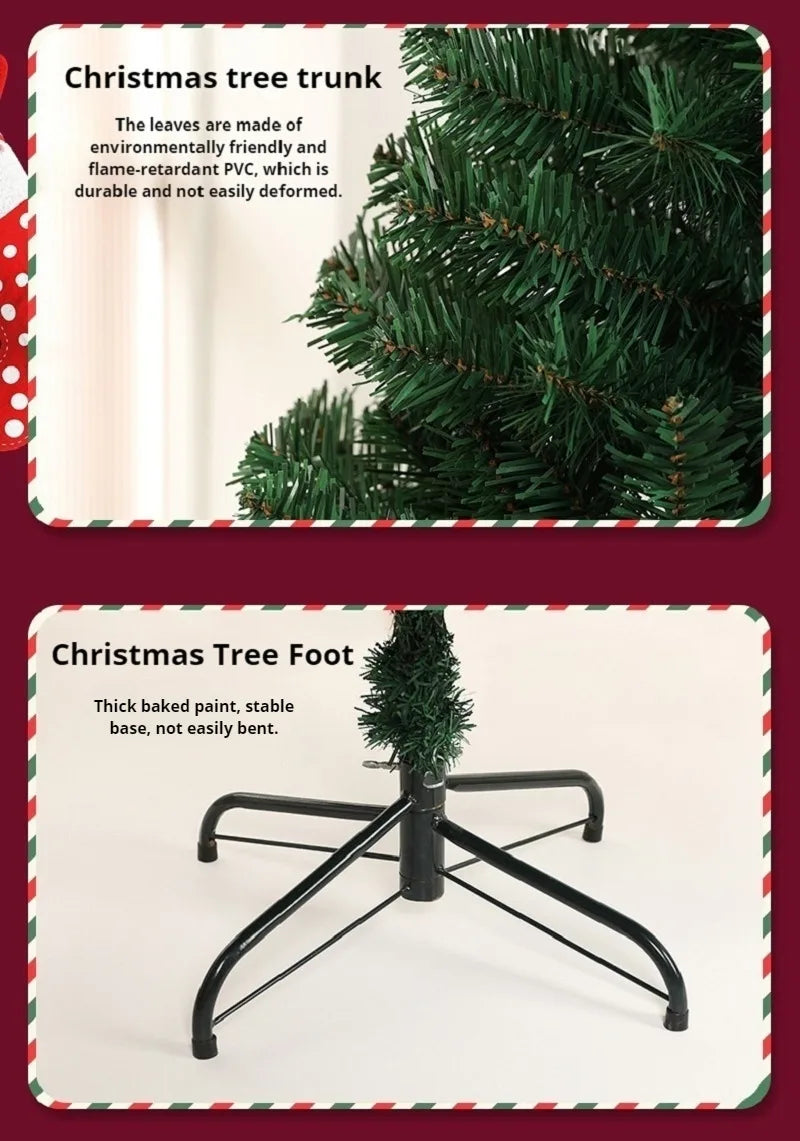 Large Encrypted Green PVC Christmas Tree