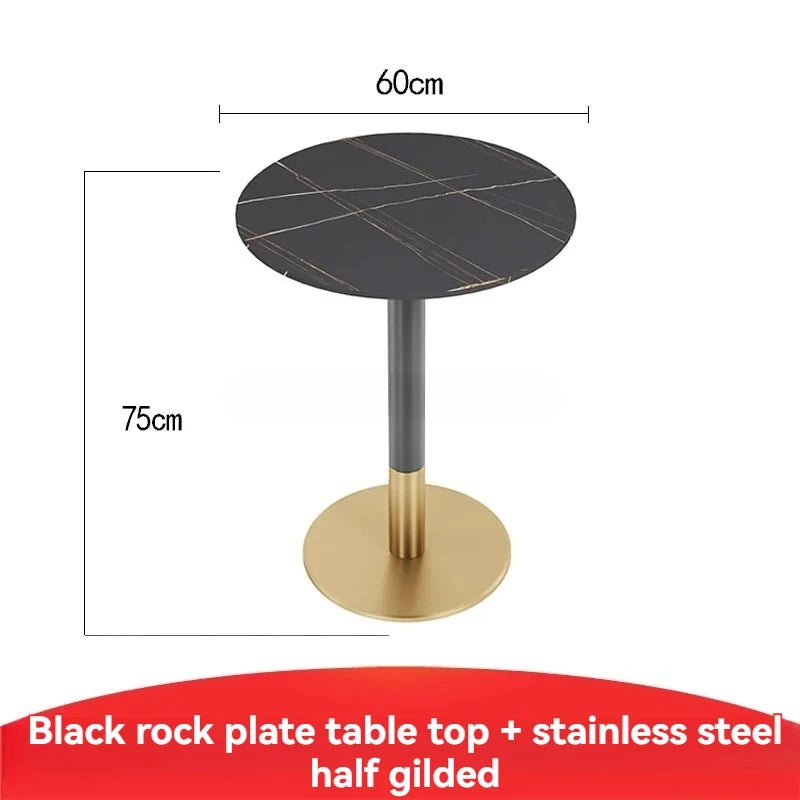 Luxury Black Marble Dining Table Set