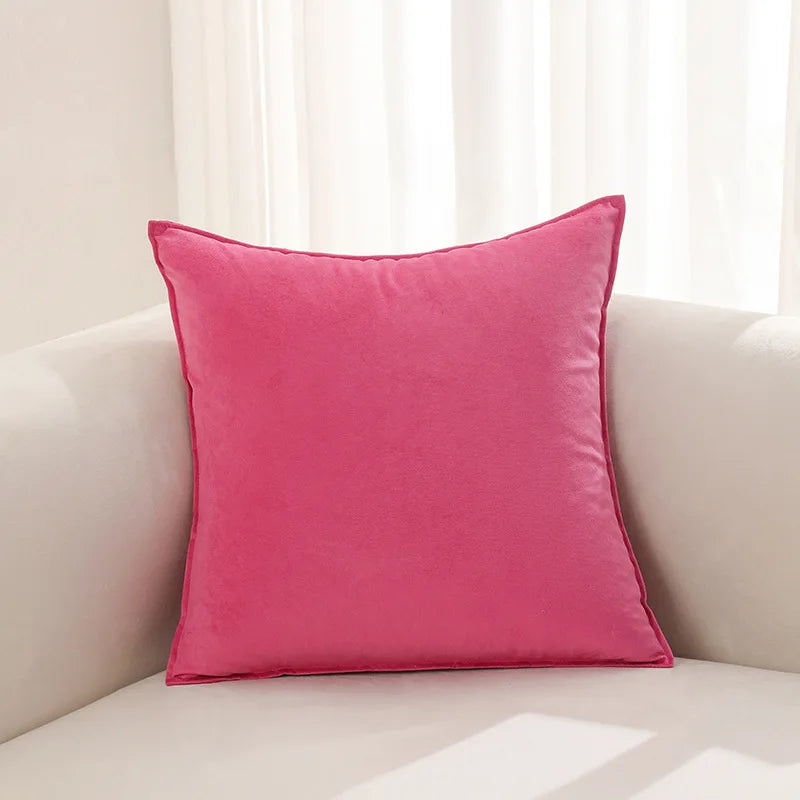 Purplish Red Luxury Velvet Cushion Cover