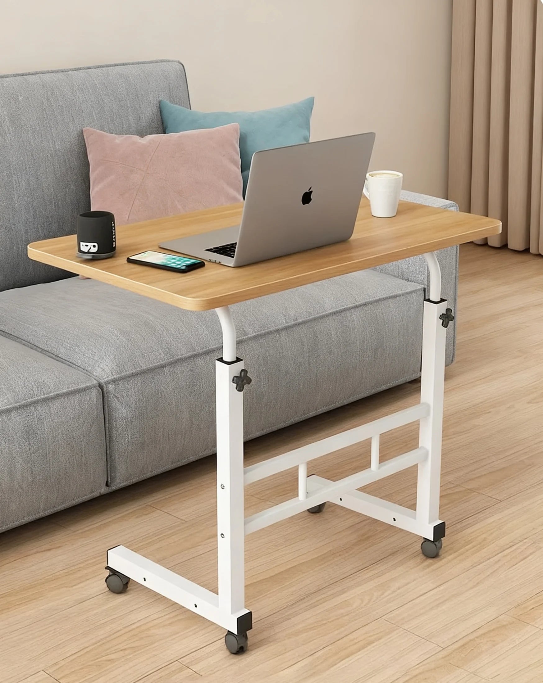 Bandeja de TV ajustável, confortável, para portátil, ideal para refeições, para usar na cama ou no sofá, com dimensões de 60x40cm.