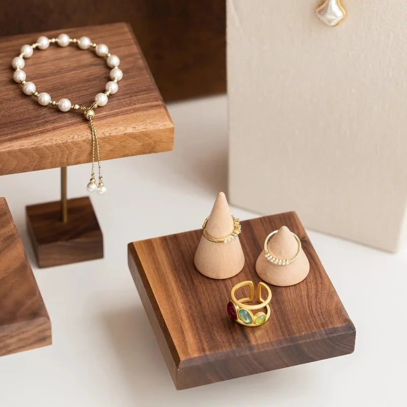 Walnut Jewelry Display Stand