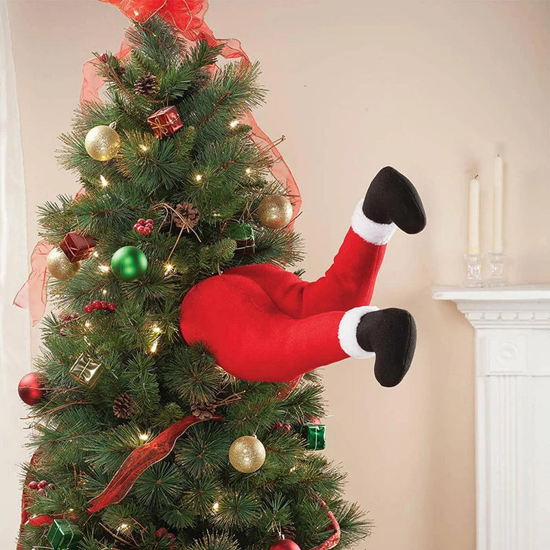 Santa Plush Door & Window Elf Legs Decor