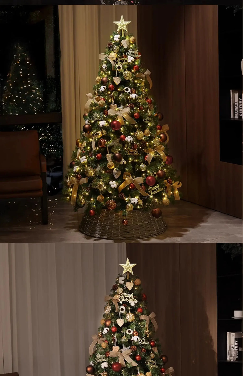 Christmas Tree Set with Lights & Ornaments