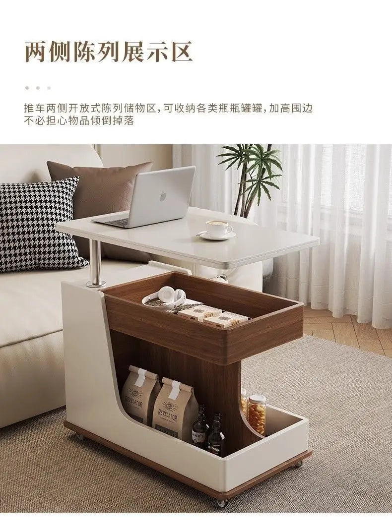 Luxury Solid Wood Slate Side Cabinet