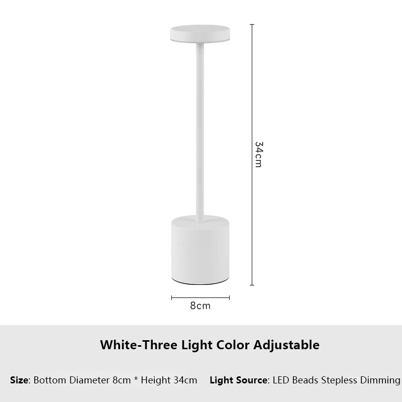 Simple Rechargeable LED Touch Table Lamp