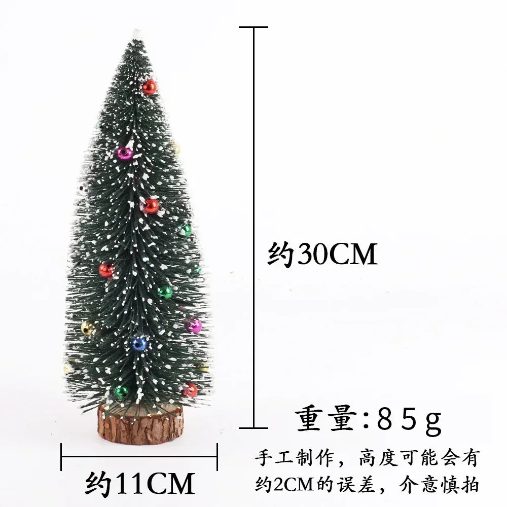 Mini Christmas Tree with Wooden Base
