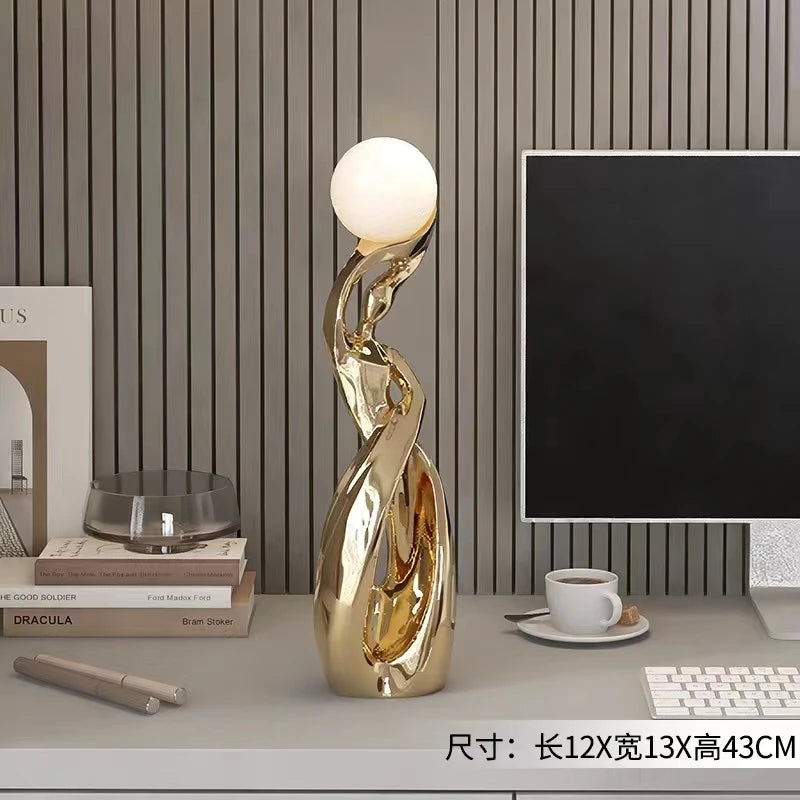 Nordic Luminous Abstract Sculpture