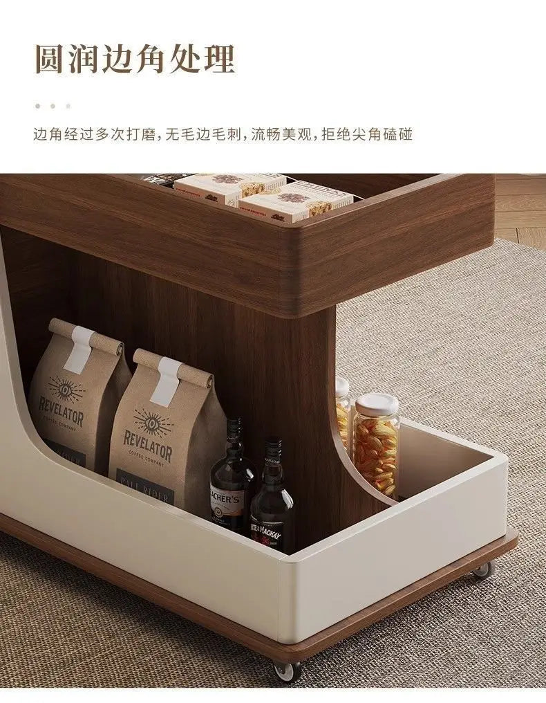 Luxury Solid Wood Slate Side Cabinet